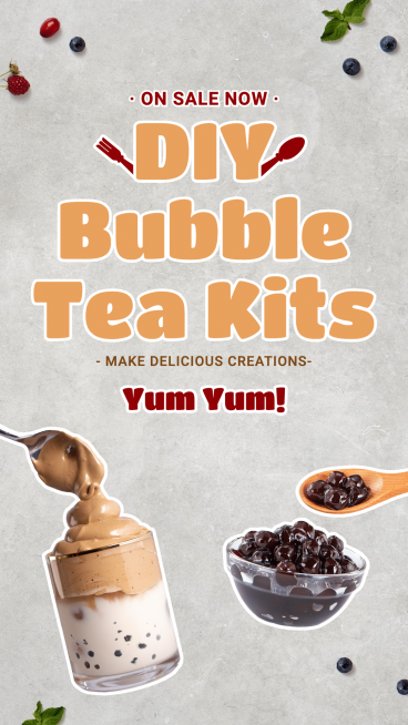 DIY Bubble Tea Kits Ecommerce Story预览效果