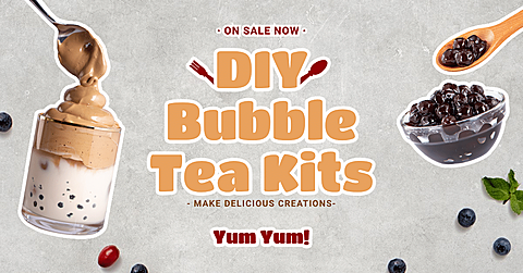 DIY Bubble Tea Kits Promotion Template Fashion Simple Style Poster Ecommerce Banner