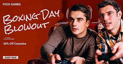 Digital Devises Video Game Boxing Day Sales Ecommerce Banner