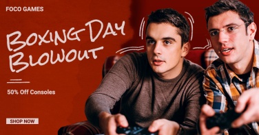 Digital Devises Video Game Boxing Day Sales Ecommerce Banner