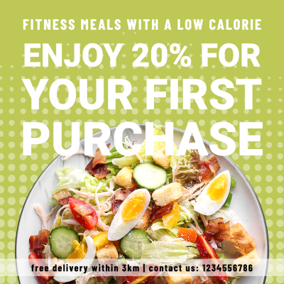 Simple Fashion Low Calorie Diet Promo Instagram Post