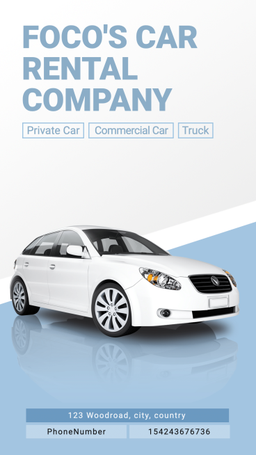 Fashion Car Rental Company Introduction Ecommerce Story预览效果