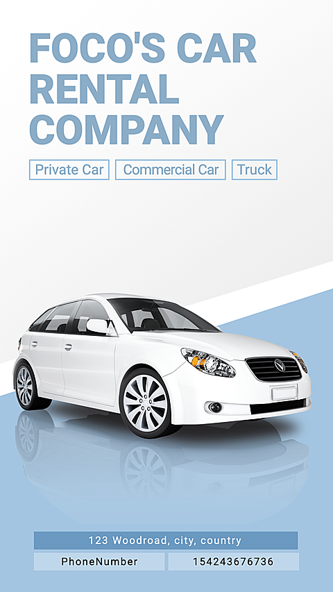 Fashion Car Rental Company Introduction Ecommerce Story