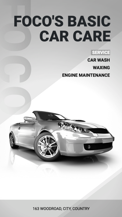 Fashion Style Car Care Services Introduction Ecommerce Story