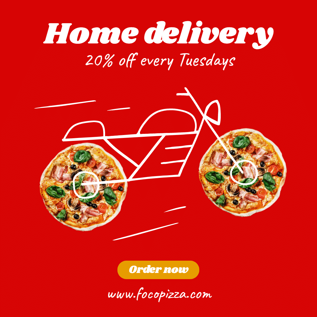 Fashion Pizza Delivery Service Promotion Ecommerce Product Image预览效果