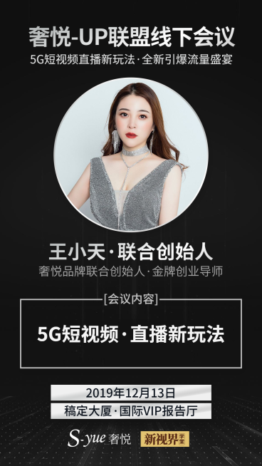 奢悦活动线下会议宣传海报预览效果