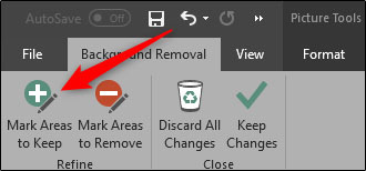 click mark areas to remove
