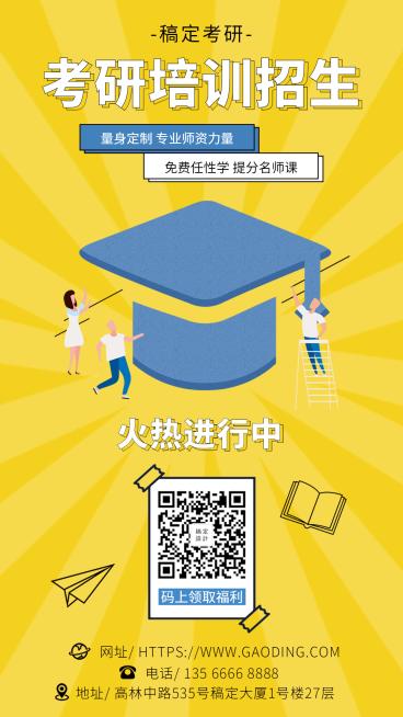 考研培训招生手机海报预览效果