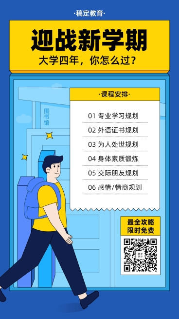 大学新生攻略手机海报预览效果