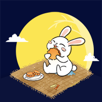 中秋节吃月饼/可爱/公众号次图预览效果