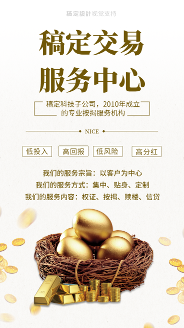 金融保险交易平台机构海报预览效果