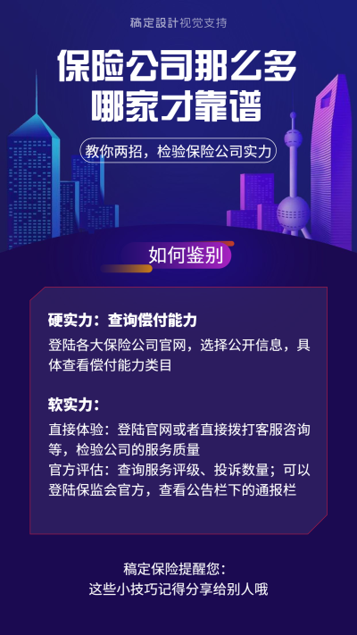 保险公司哪家靠谱科普海报