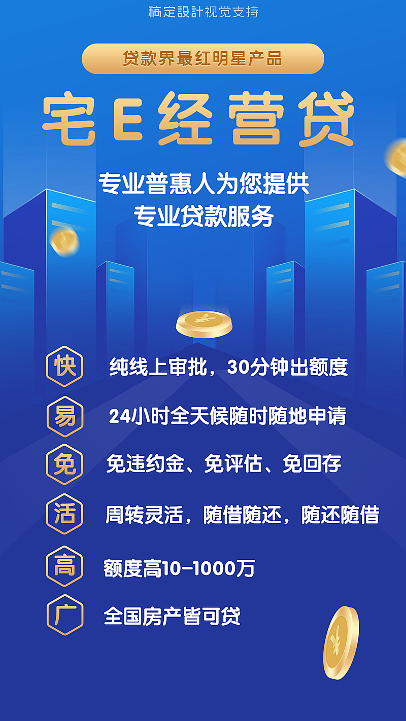 金融保险经营贷贷款海报
