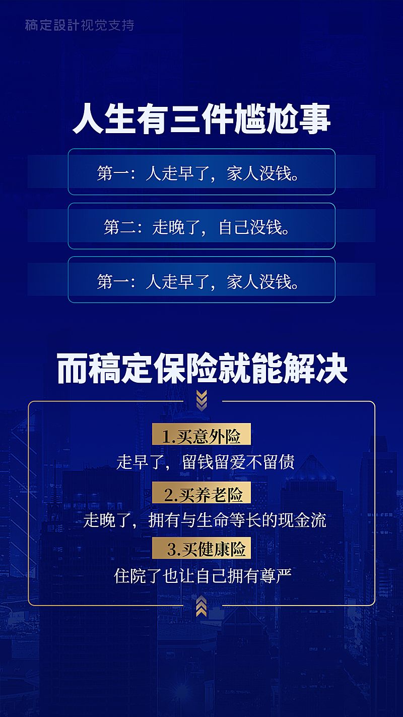 金融保险理念宣传海报