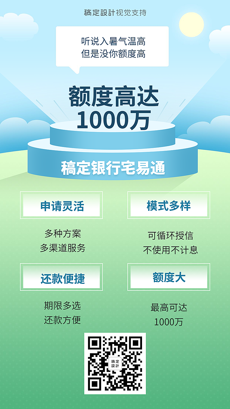 金融保险产品宅易通贷款额度海报