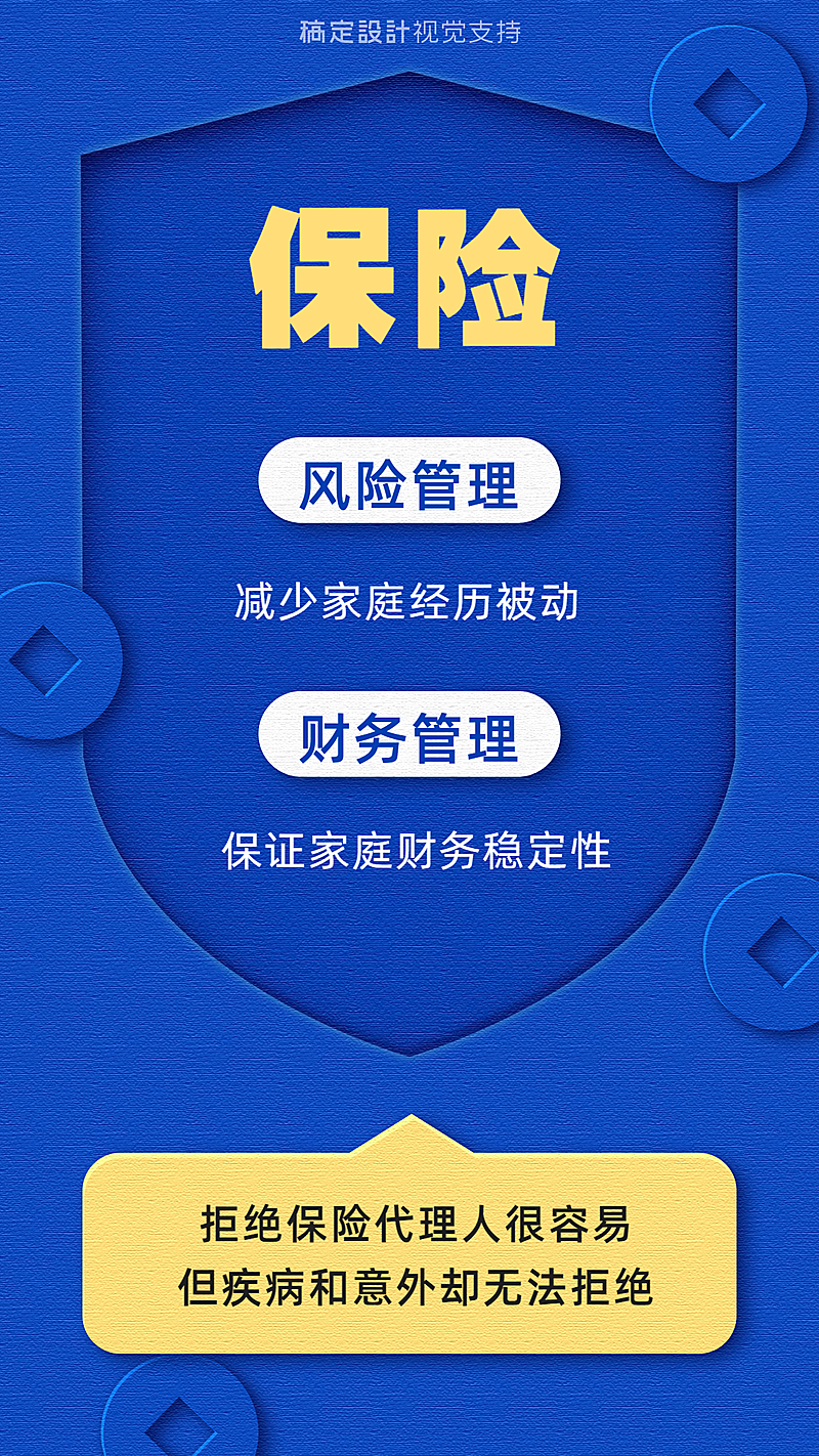 金融保险理念宣传简约海报