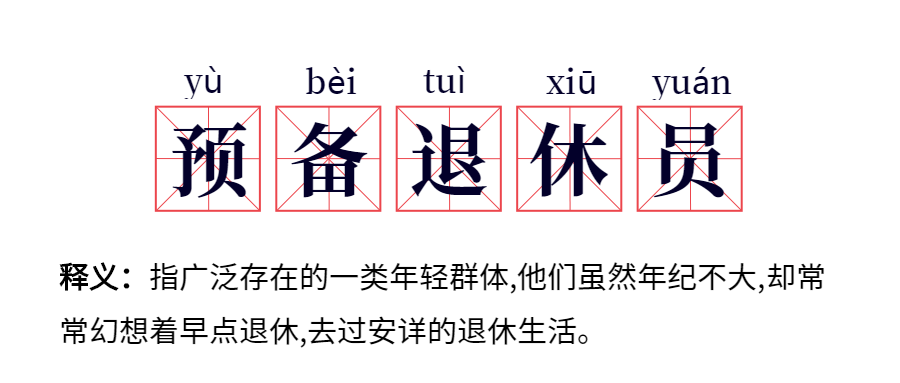 热词预备退休员流行网络新词公众号首图预览效果