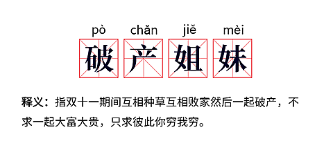 双十一破产姐妹网路热词公众号首图