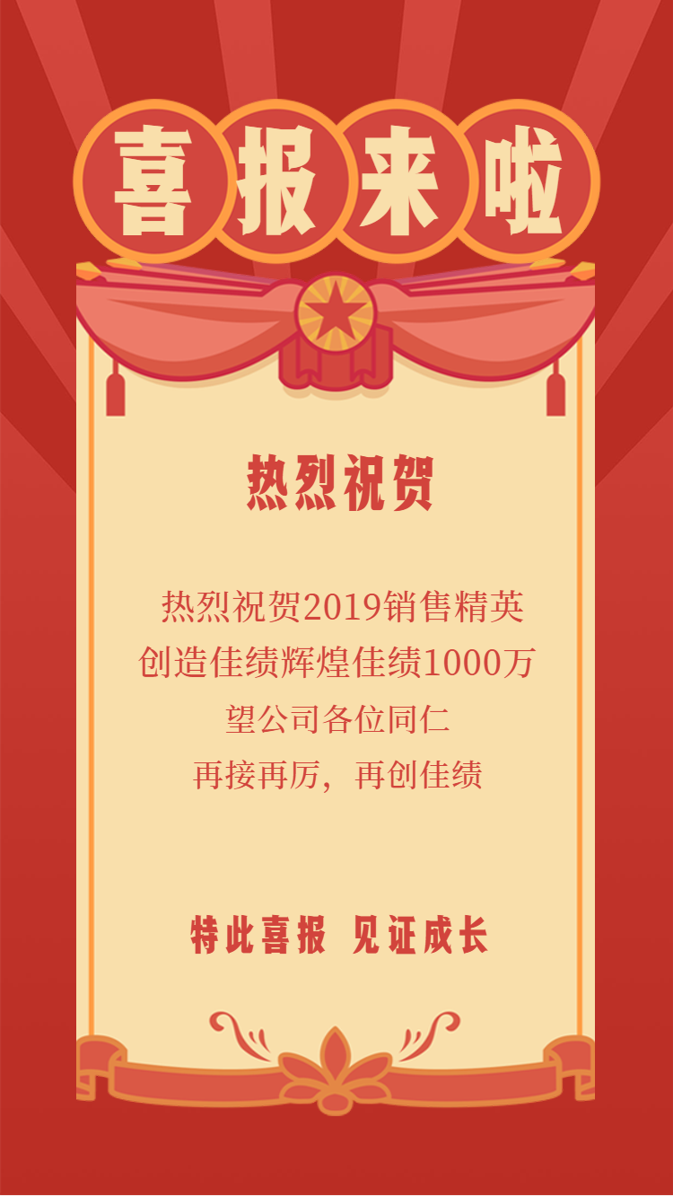 高考喜报/红色/手机海报