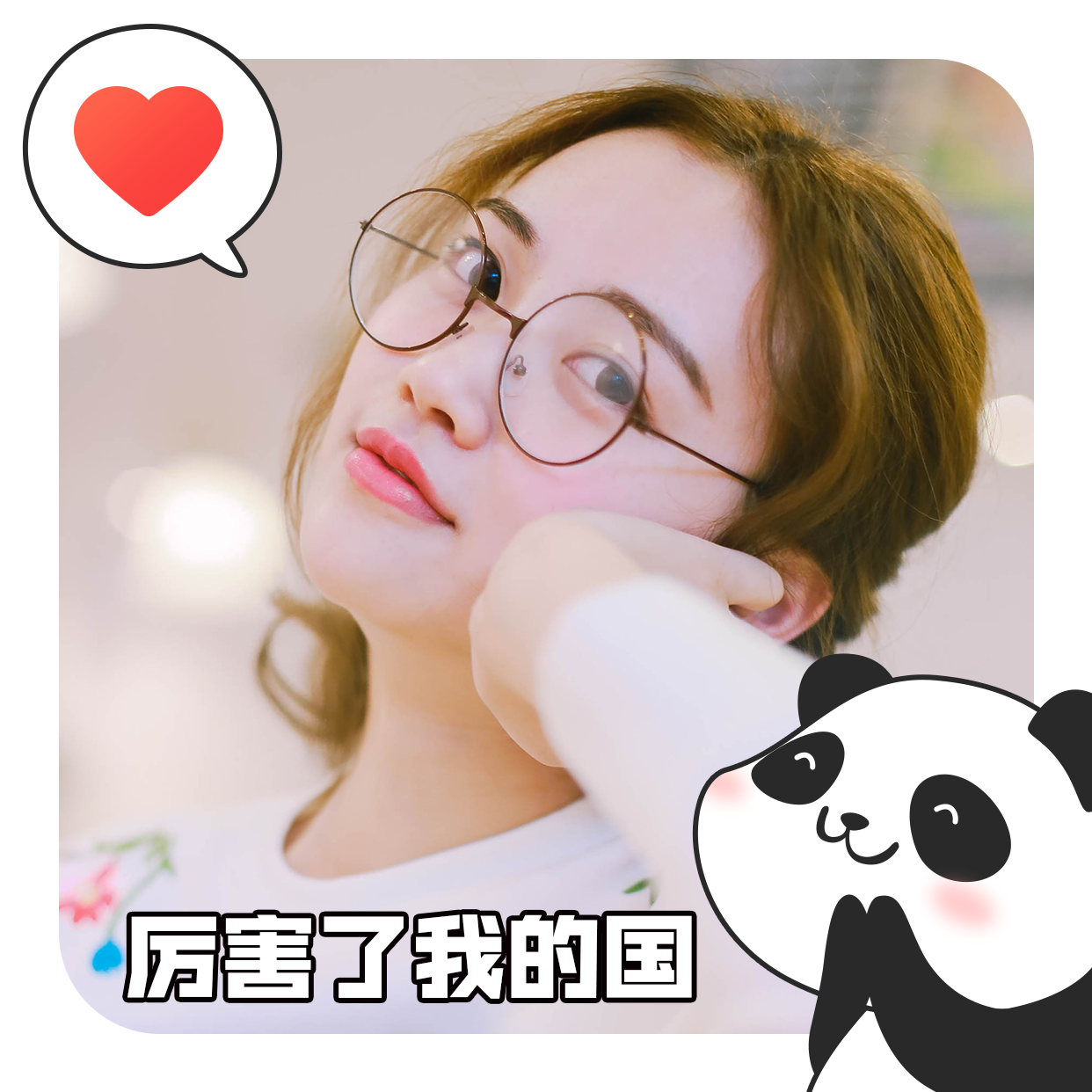 国庆可爱熊猫微信头像预览效果