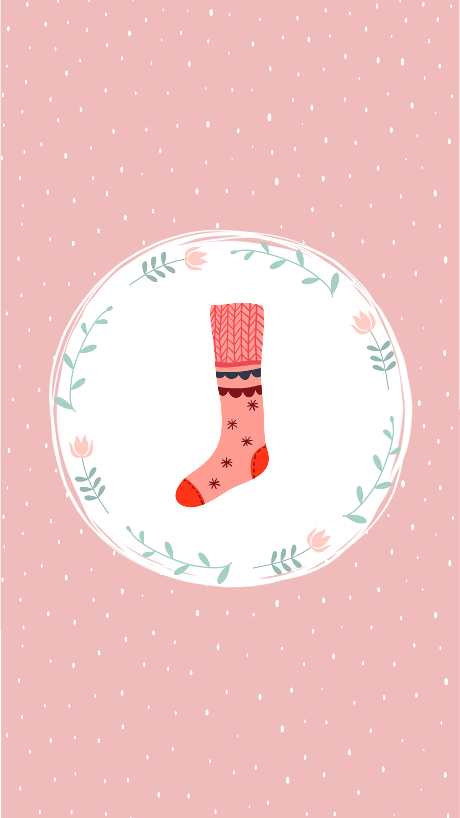 Literary Style White Dots Element Hand Painted Red Sock Instagram Highlight