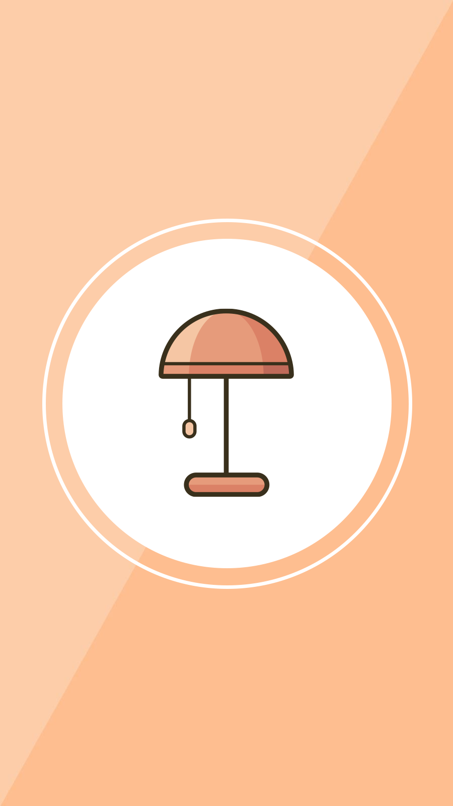 Simple Style Pure Orange Background Lamp Display Ellipse Element Instagram Highlight预览效果