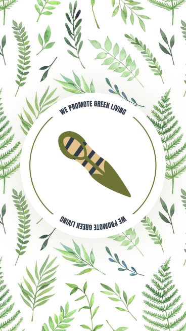 Literary Hand Painted Green Leaves Women's High Heels Instagram Highlight预览效果