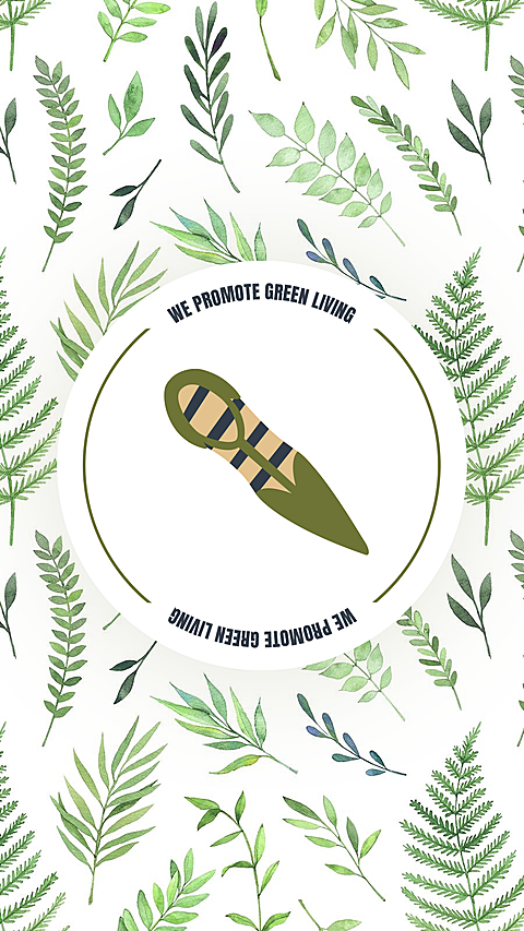 Literary Hand Painted Green Leaves Women's High Heels Instagram Highlight