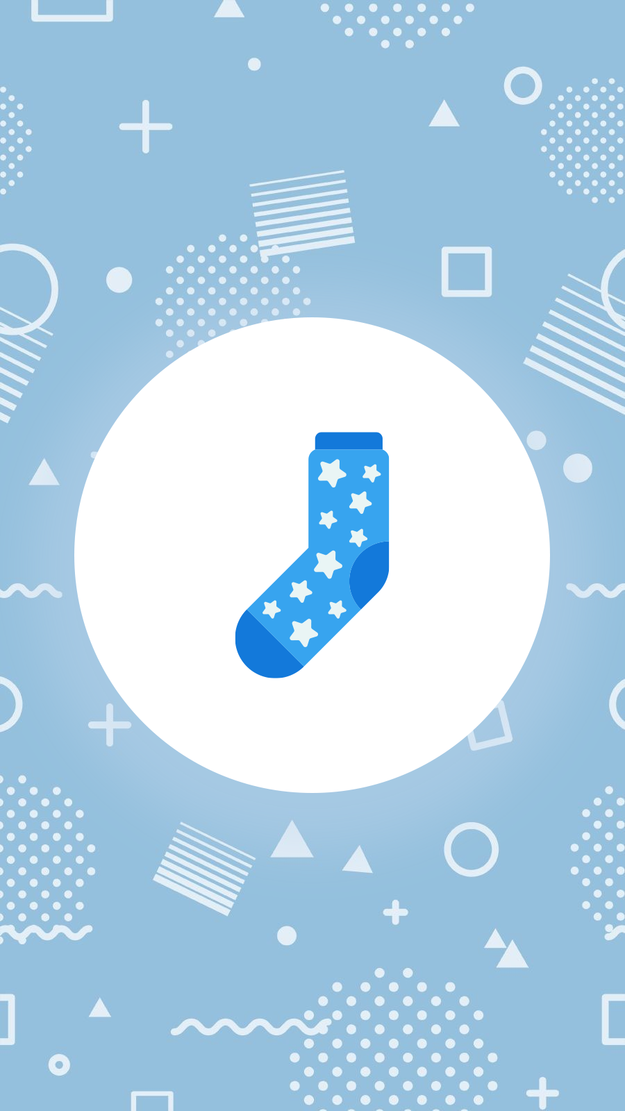 Literary Fashion Geomery Element Blue Star Sock Instagram Highlight