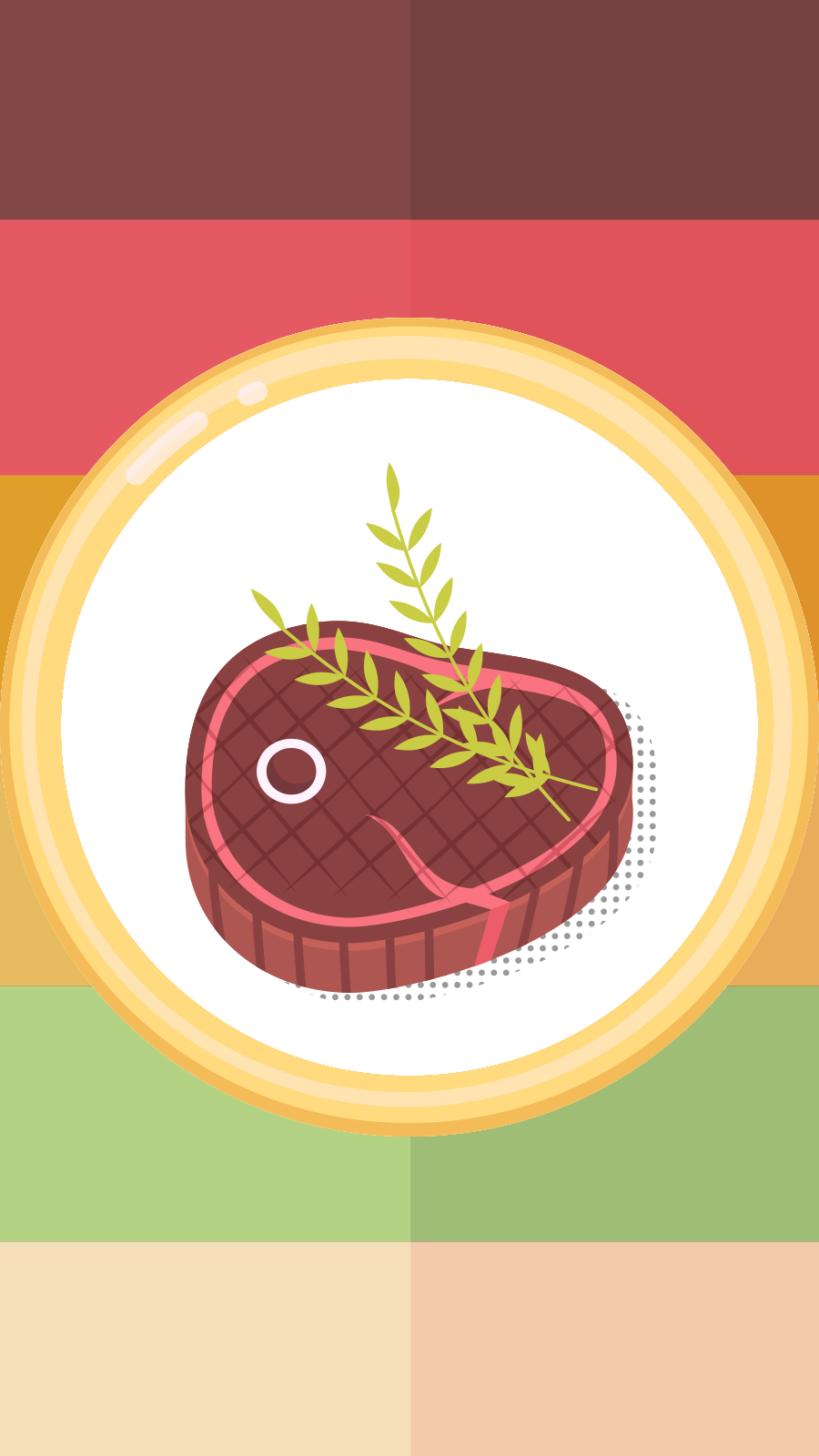 Simple Fashion Color Block Background  Western food Steak Instagram Highlight