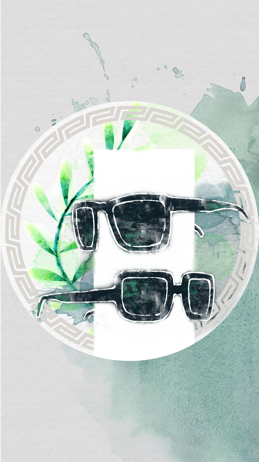 Literary Fresh Style Watercolor Accessories Sunglasses Instagram Highlight