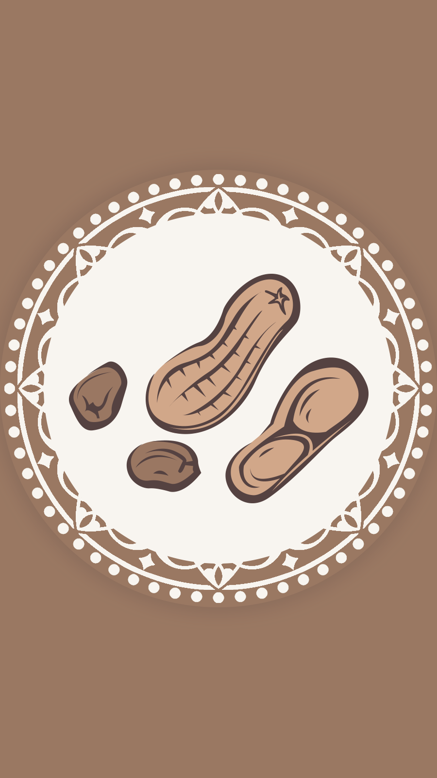Simple Style Circle Frame Nuts Peanut Instagram Highlight