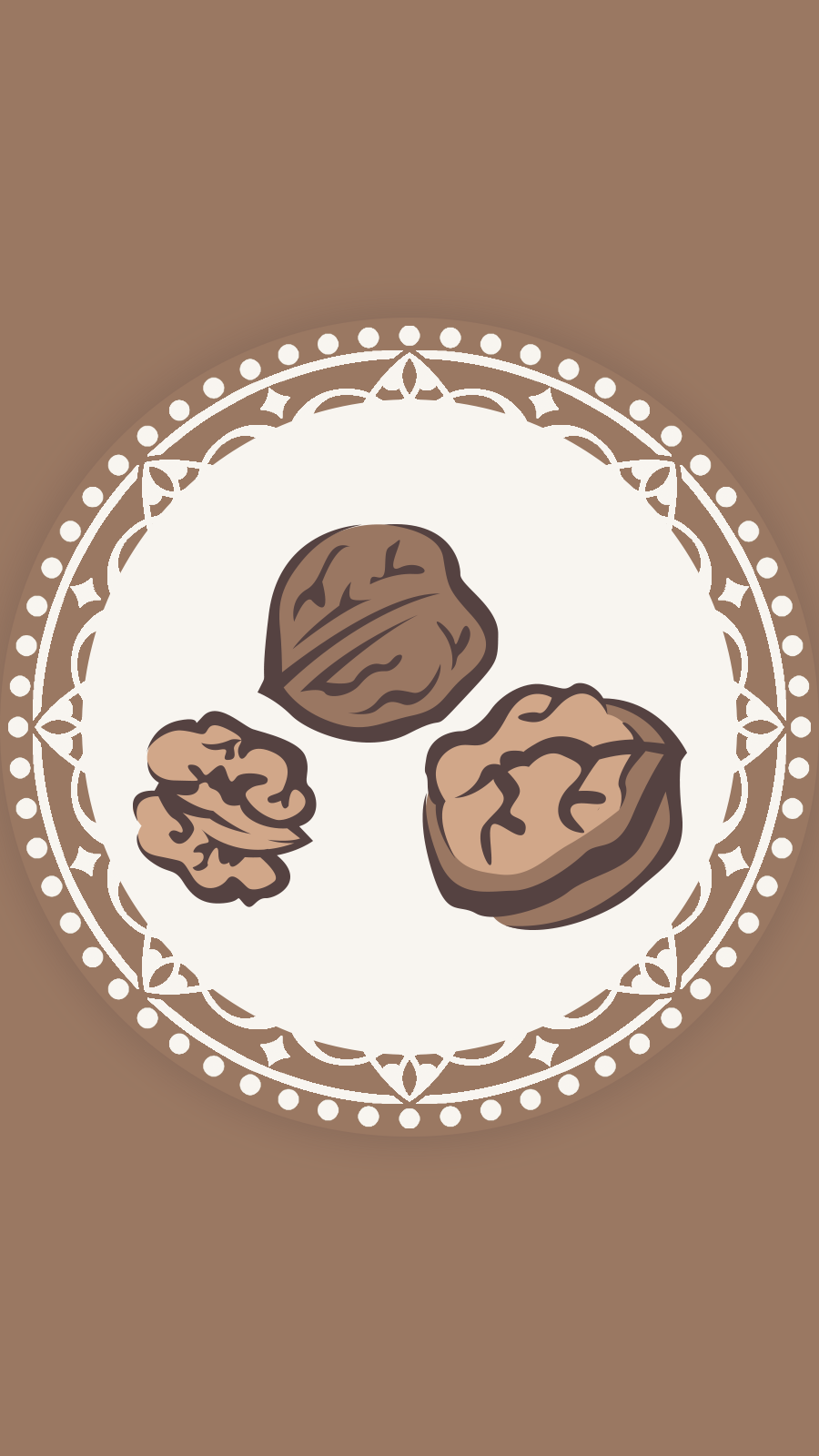 Simple Cartoon Style Dot Element Walnut Instagram Highlight