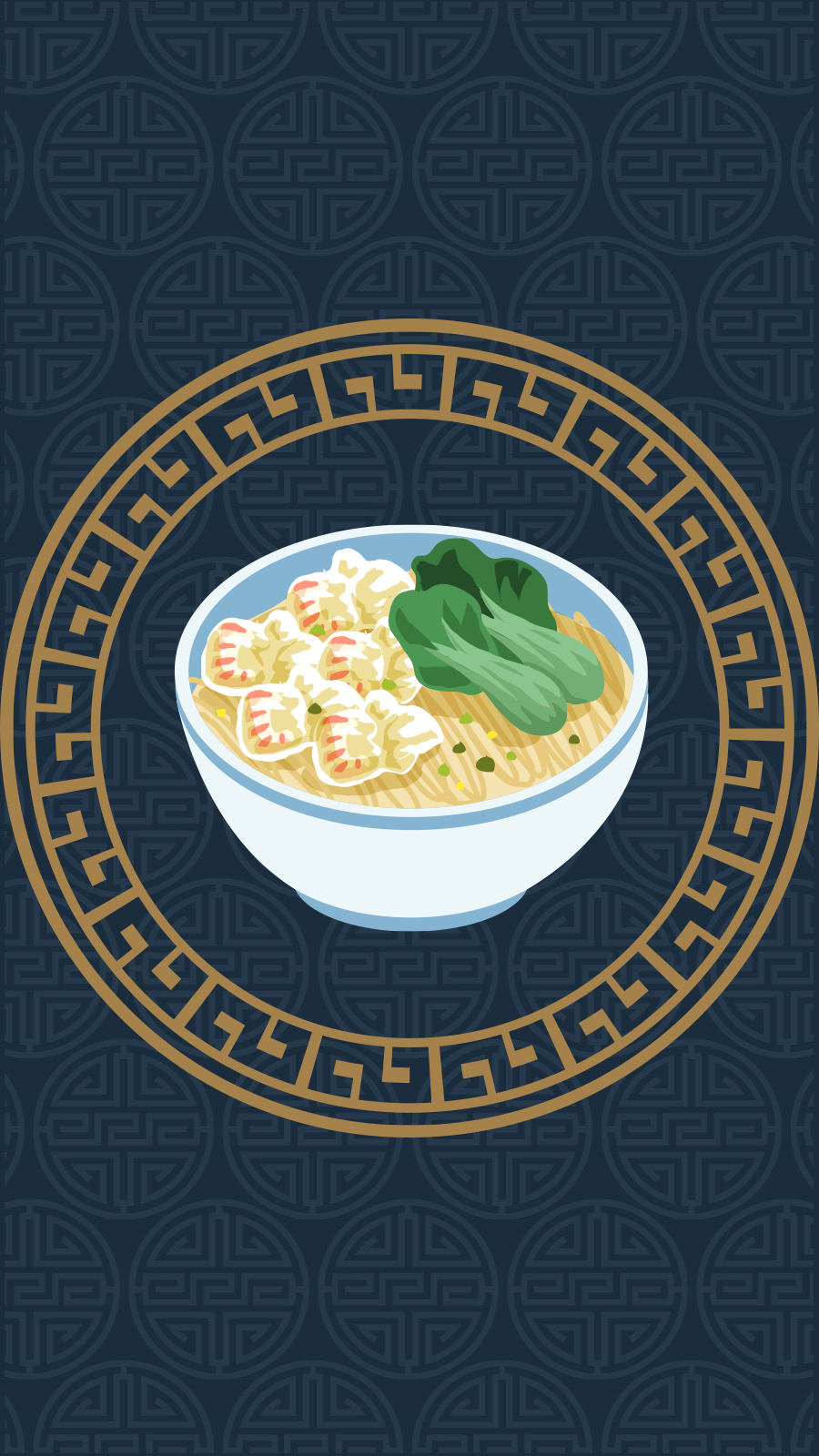 Literary Retro Style Cartoon Chinese food Noodle Instagram Highlight