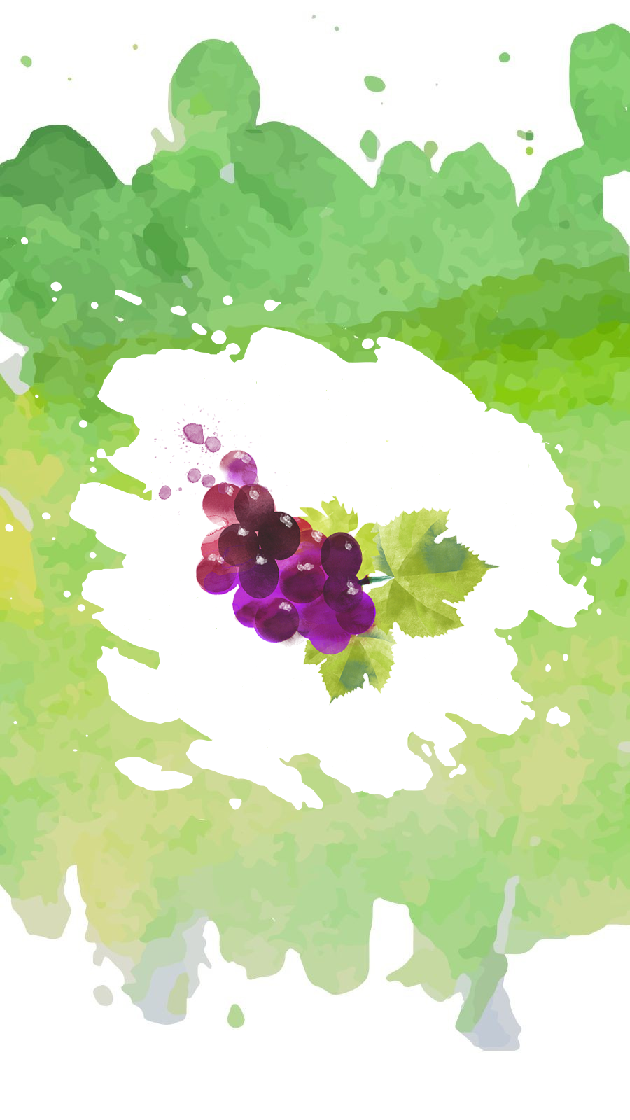Literary Fresh Style Watercolor Fruits Grape Instagram Highlight