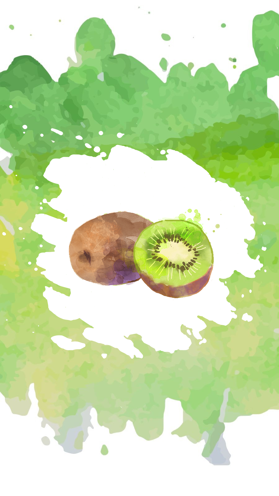 Literary Fresh Style Green Watercolor Kiwifruit Instagram Highlight