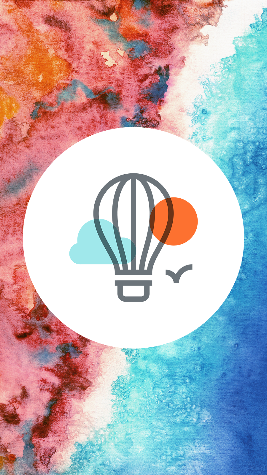Fashion Hand Painted Travel Hot Air Ballon Instagram Highlight