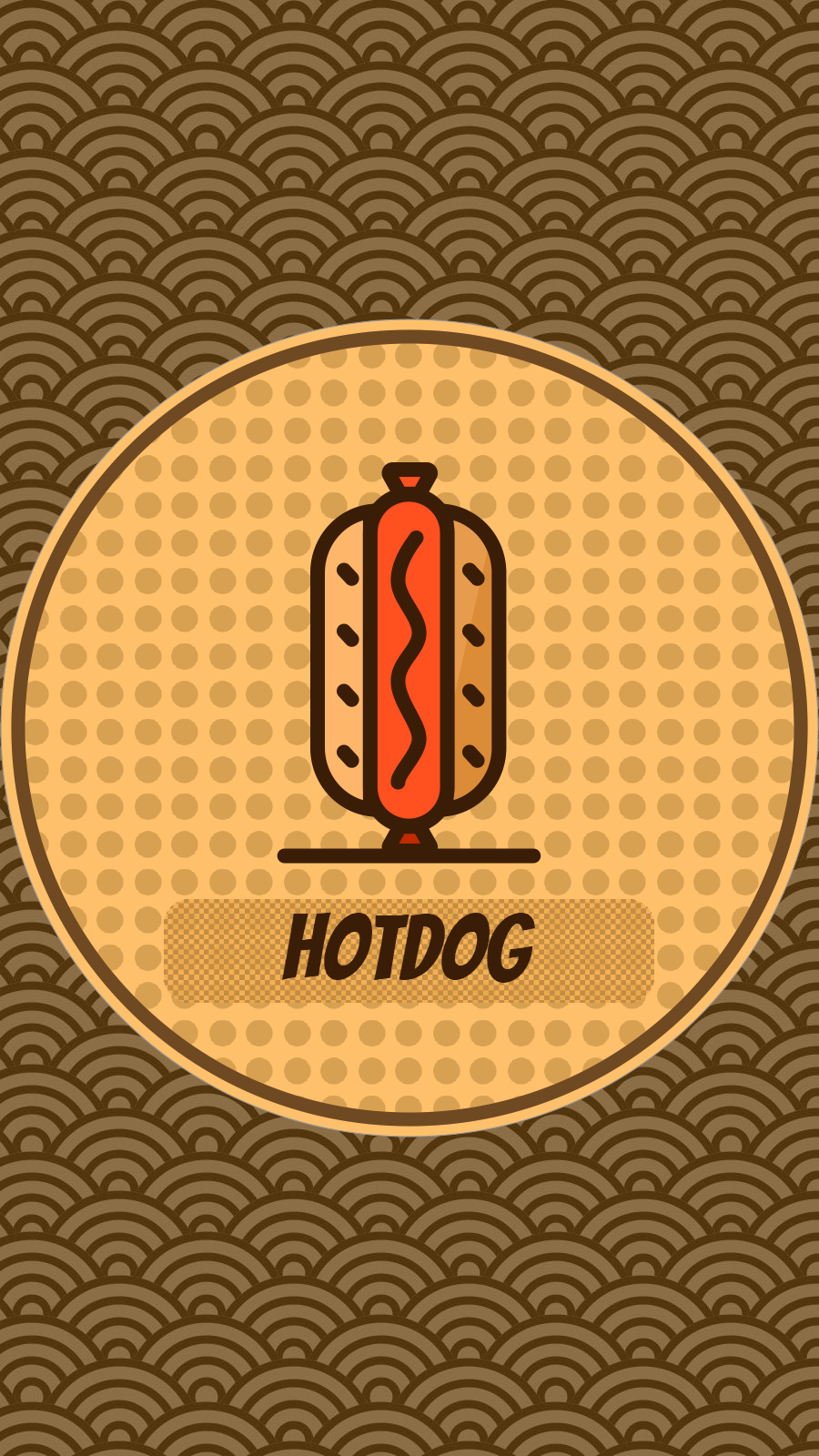 Fast Food Brown Background Hotdog Cartoon Art Originality Style Instagram Highlight