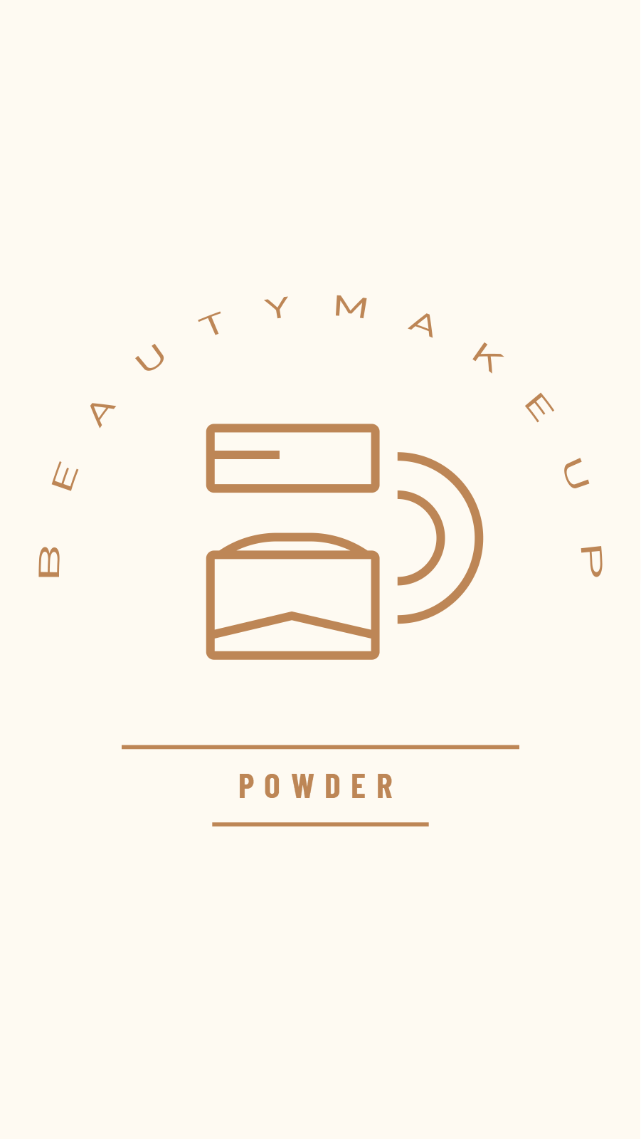 Simple Literary Hand Painted Makeup Powder Illustration Instagram Highlight