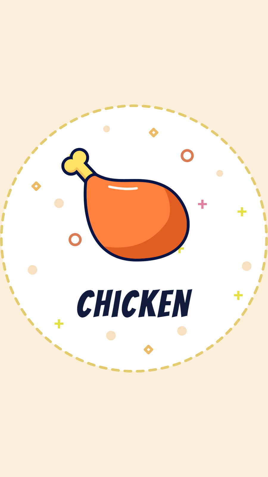 Pink Background Circle Chicken Simple Fashion Cartoon Style Instagram Highlight