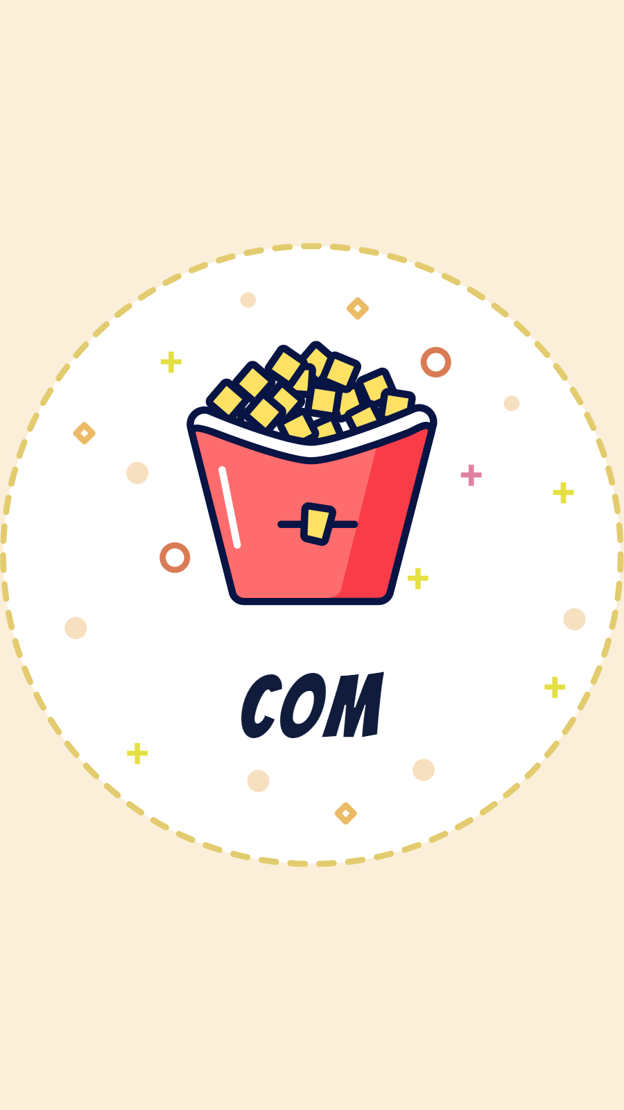 Pink Background White Circular French Fries Art Simple Style Instagram Highlight