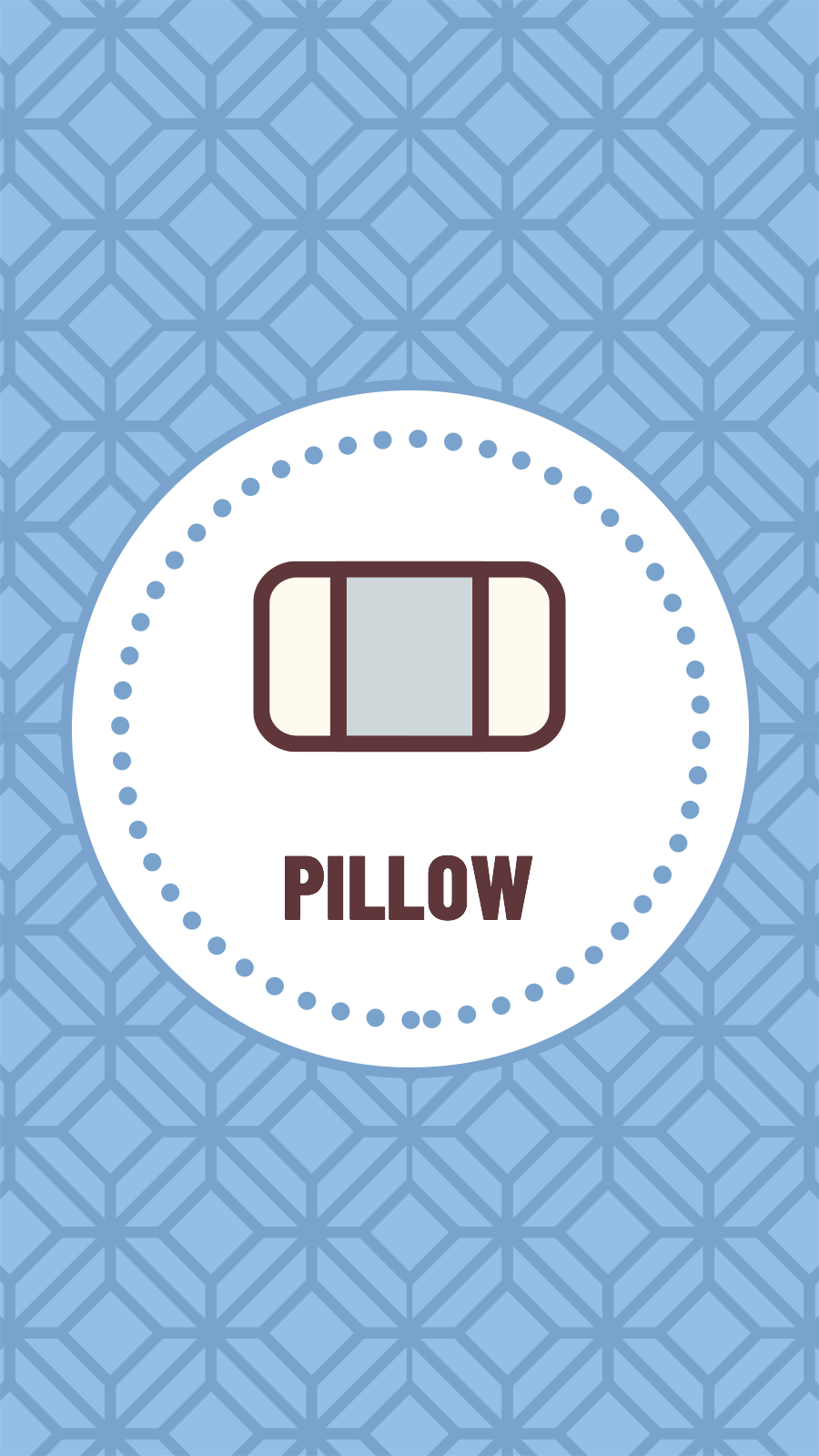 Blue Background Circular Frame Pillow Simple Fresh Style Instagram Highlight