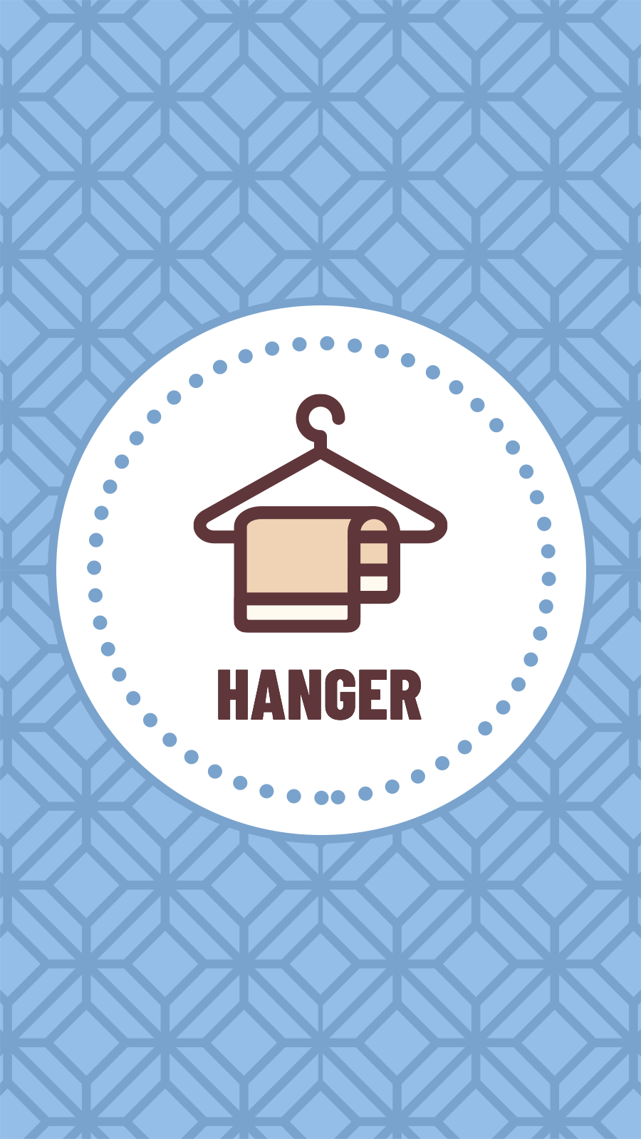 Blue Background Furniture Hanger Simple Cartoon Retro Style Instagram Story