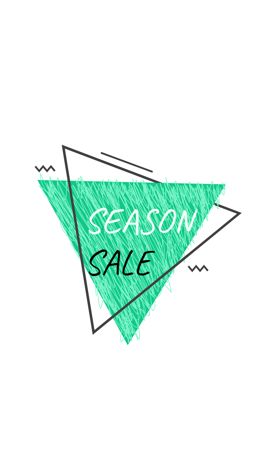 Literary Green Triangle Frame Text Season Sale Instagram Highlight