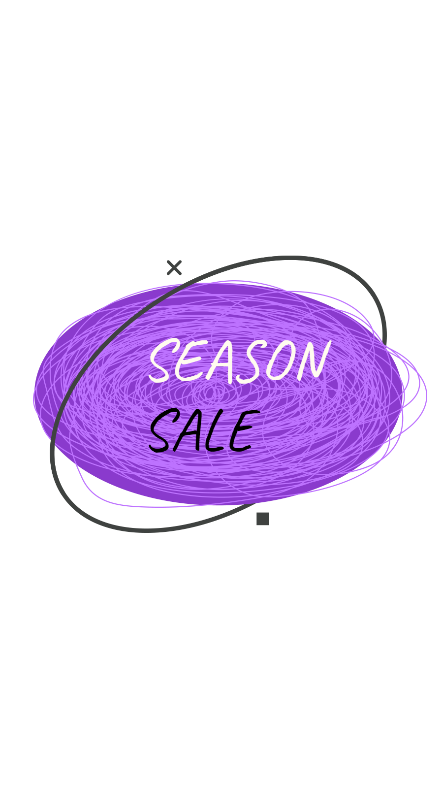 Literary Purple Ellipse Frame Text Season Sale Instagram Highlight