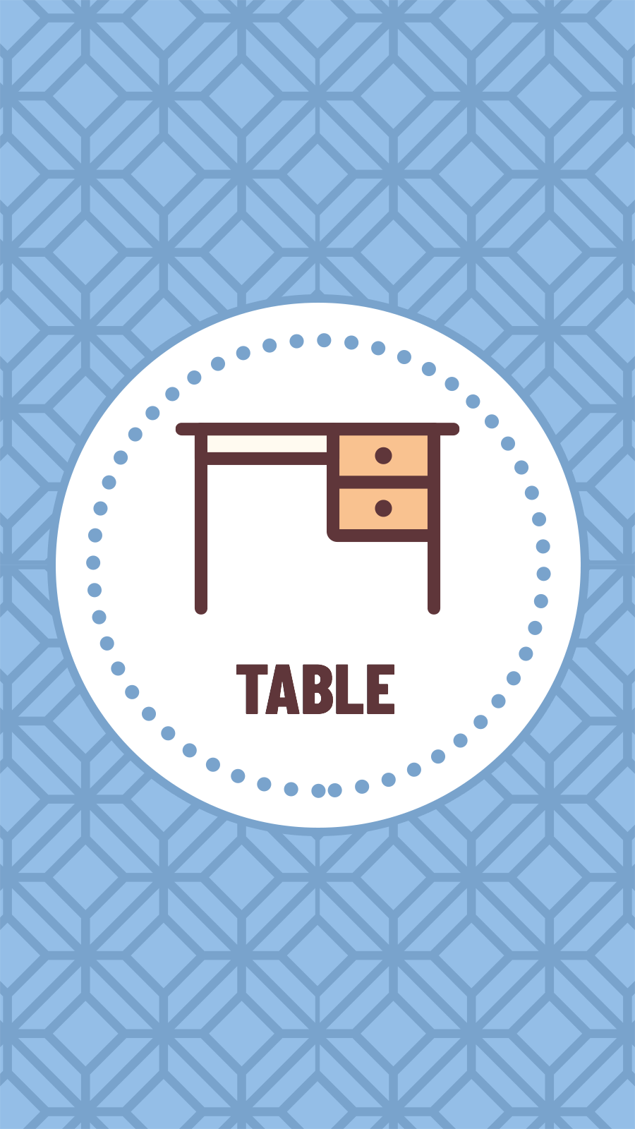 Blue Background Circular Frame Table Simple Fresh Style Instagram Highlight