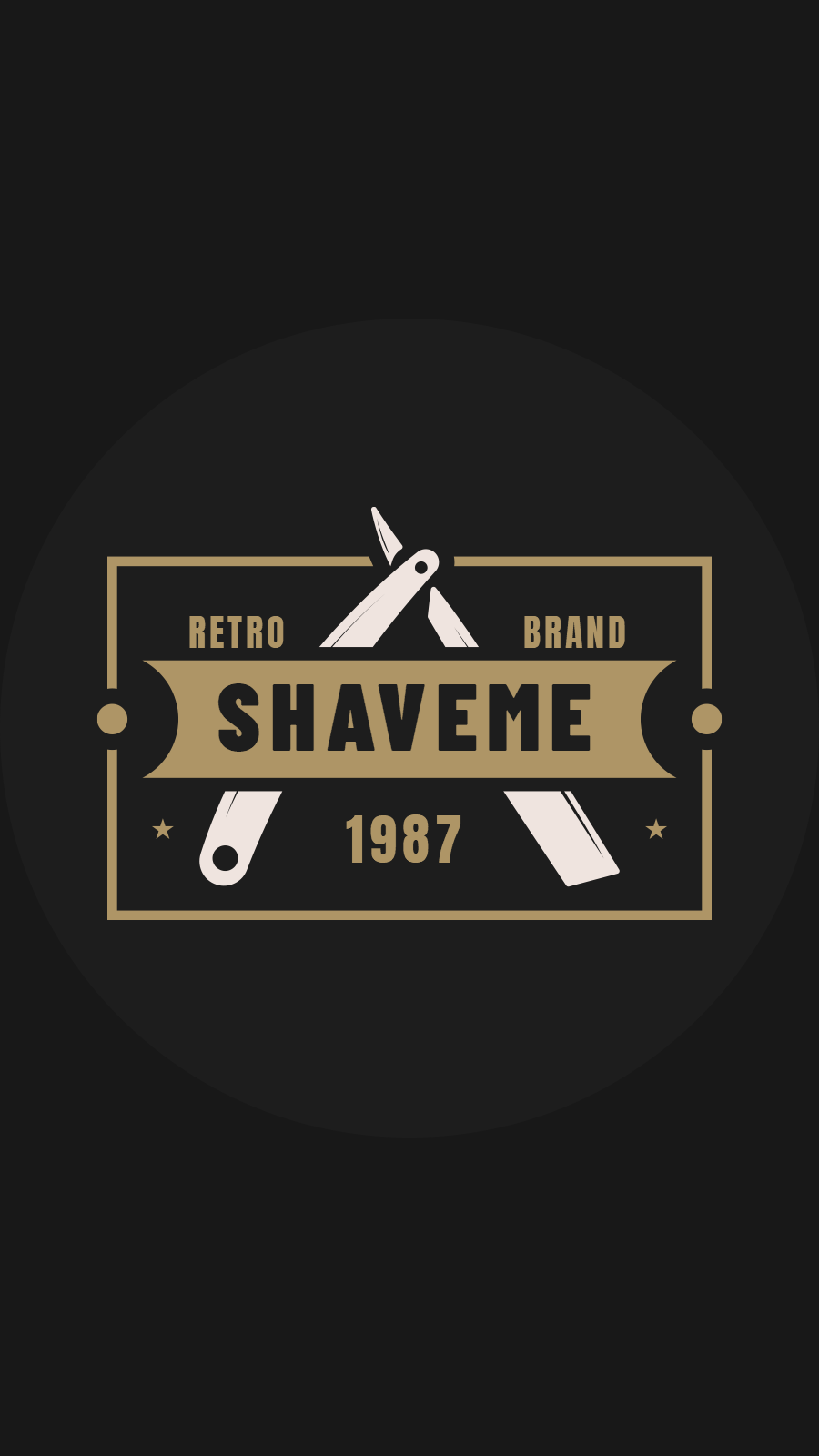 Black Background Gold Frame Brand Razor Simple Fashion Style Instagram Highlight