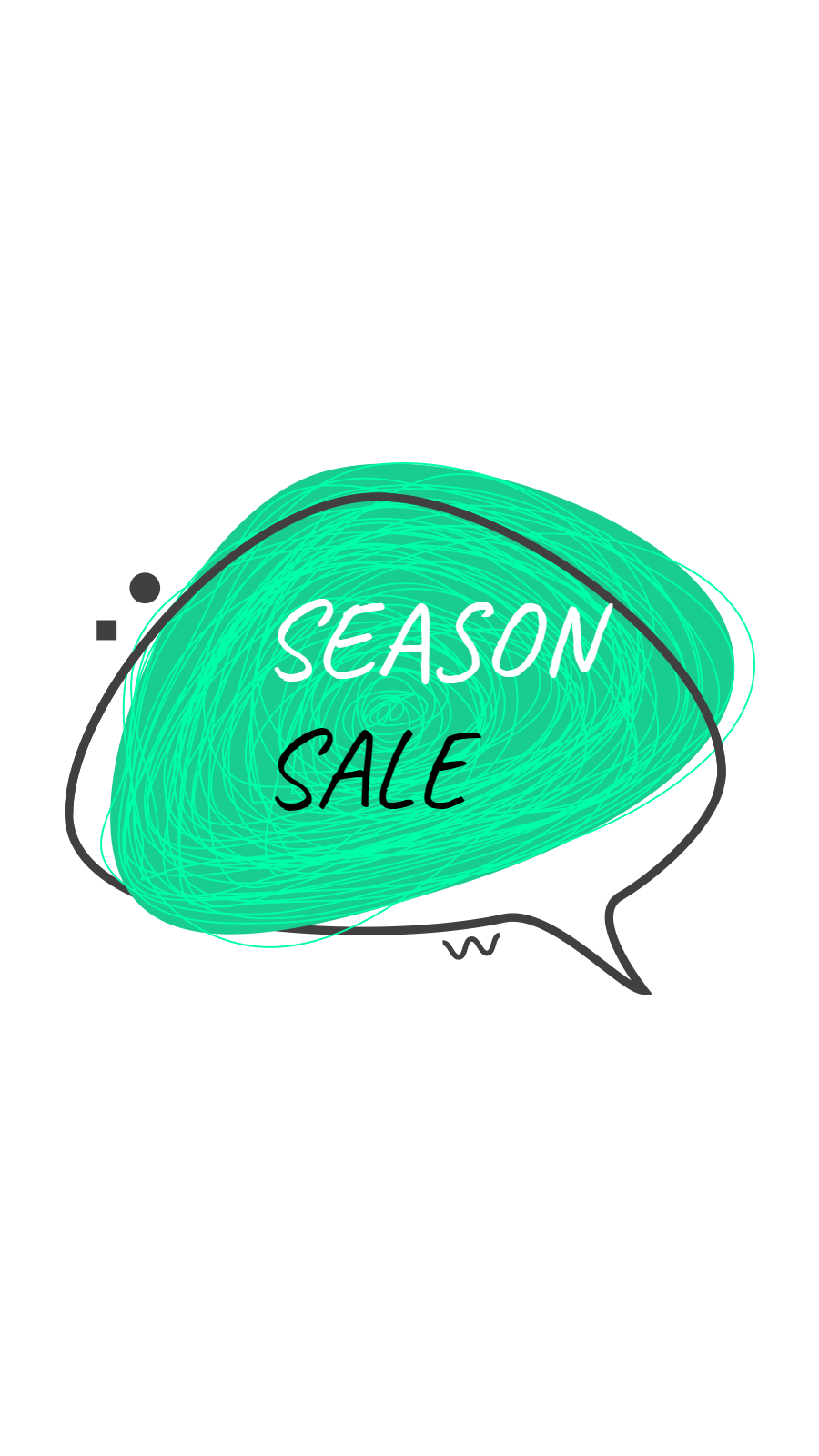 Fresh Green Color Block Dialog Box Season Sale Instagram Highlight