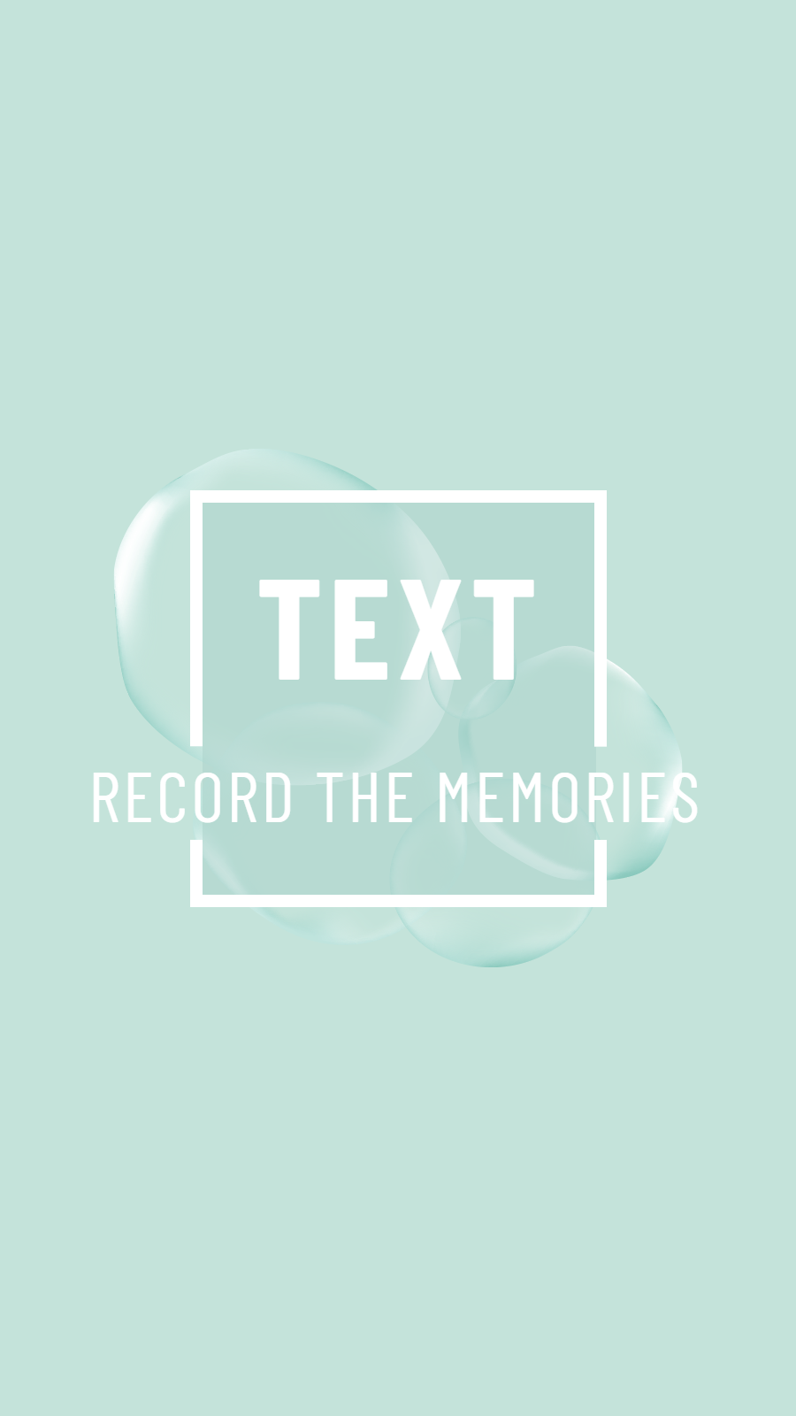 Simple Green Background Square Frame Text Instagram Highlight