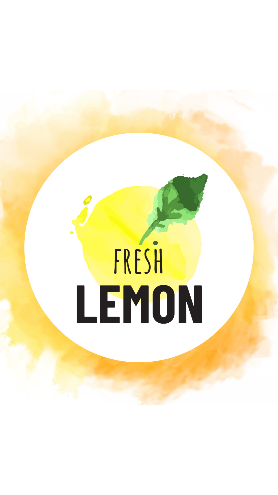 Fresh Style Watercolor Ring Frame Text  Fresh Lemon Instagram Highlight